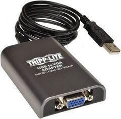 Tripp-Lite - Dual-Monitor Adapter - USB Connector, Black, Use with Cabling and Video Applications - Makers Industrial Supply