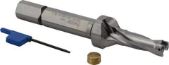 Iscar - 1-1/2" Max Drill Depth, 3xD, 1/2" Diam, Indexable Insert Drill - 2 Inserts, 5/8" Shank Diam, Straight Shank - Makers Industrial Supply