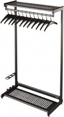 Quartet - 12 Hooks, 48" Long x 18-1/2" Deep, Steel Single Side Garment Rack - 61-1/2" High - Makers Industrial Supply