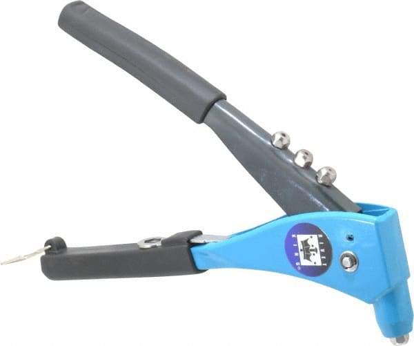 RivetKing - Right Angle Head Hand Riveter - 1/8 to 3/16" Rivet Capacity, 10-1/2" OAL - Makers Industrial Supply