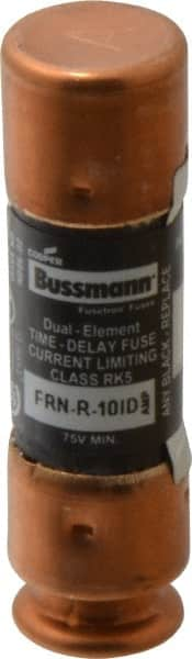 Cooper Bussmann - 125 VDC, 250 VAC, 10 Amp, Time Delay General Purpose Fuse - Fuse Holder Mount, 50.8mm OAL, 20 at DC, 200 (RMS) kA Rating, 14.3mm Diam - Makers Industrial Supply