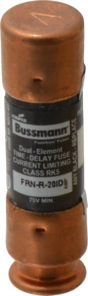 Cooper Bussmann - 125 VDC, 250 VAC, 20 Amp, Time Delay General Purpose Fuse - Fuse Holder Mount, 50.8mm OAL, 20 at DC, 200 (RMS) kA Rating, 14.3mm Diam - Makers Industrial Supply