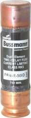 Cooper Bussmann - 125 VDC, 250 VAC, 50 Amp, Time Delay General Purpose Fuse - Fuse Holder Mount, 76.2mm OAL, 20 at DC, 200 (RMS) kA Rating, 20.6mm Diam - Makers Industrial Supply