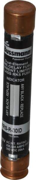 Cooper Bussmann - 300 VDC, 600 VAC, 30 Amp, Time Delay General Purpose Fuse - Fuse Holder Mount, 127mm OAL, 20 at DC, 200 (RMS) kA Rating, 20.6mm Diam - Makers Industrial Supply