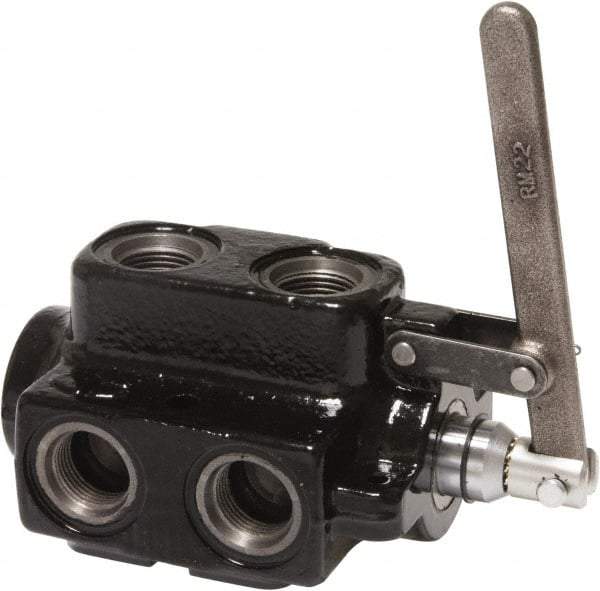 Parker - 25 GPM 3/4 Inlet Cast Iron Hydraulic Control Valve - 1-1/16 - 12 Thread, 3,000 psi, 4.38" Wide x 8-1/2" Long - Makers Industrial Supply