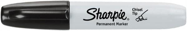 Sharpie - Black Permanent Marker - Chisel Medium Tip, AP Nontoxic Ink - Makers Industrial Supply