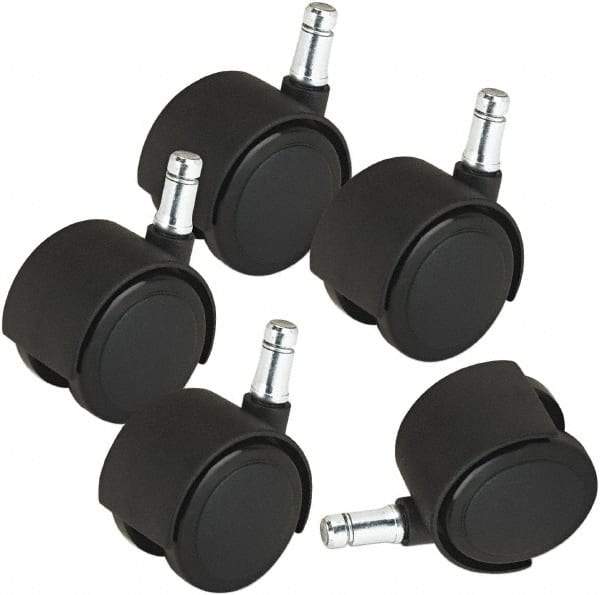 Master Caster - Matte Black Carpet Casters - For Wood & Tubular Metal Chairs & Office Furniture - Makers Industrial Supply