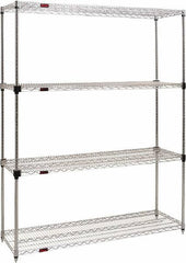 Eagle MHC - 4 Shelf Eagle MHC Wire Shelving - Starter Unit - 72" Wide x 24" Deep x 74" High, - Makers Industrial Supply