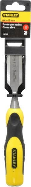 Stanley - 9" OAL x 1" Blade Width Wood Chisel - 1" Tip, Polypropylene Handle - Makers Industrial Supply