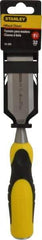 Stanley - 9" OAL x 1-1/4" Blade Width Wood Chisel - 1-1/4" Tip, Polypropylene Handle - Makers Industrial Supply