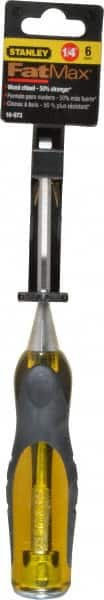 Stanley - 9" OAL x 1/4" Blade Width Wood Chisel - 1/4" Tip, Acetate & Rubber Grip Handle - Makers Industrial Supply