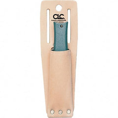 CLC - Knife Holster with 1 Pocket - Leather, Natural (Color), 2" Wide x 6" High x 1-1/4" Deep - Makers Industrial Supply