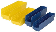 Quantum Storage - 50 Lb. Load Capacity, 23-5/8" Deep, Yellow Polypropylene Hopper Shelf Bin - 6" High x 8-3/8" Wide x 23-5/8" Long - Makers Industrial Supply