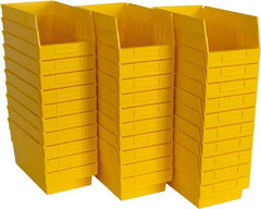 Quantum Storage - 50 Lb. Load Capacity, 11-5/8" Deep, Yellow Polypropylene Hopper Shelf Bin - 6" High x 6-5/8" Wide x 11-5/8" Long - Makers Industrial Supply