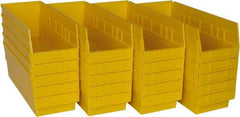 Quantum Storage - 50 Lb. Load Capacity, 17-7/8" Deep, Yellow Polypropylene Hopper Shelf Bin - 6" High x 6-5/8" Wide x 17-7/8" Long - Makers Industrial Supply