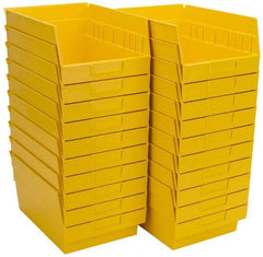 Quantum Storage - 50 Lb. Load Capacity, 11-5/8" Deep, Yellow Polypropylene Hopper Shelf Bin - 6" High x 8-3/8" Wide x 11-5/8" Long - Makers Industrial Supply