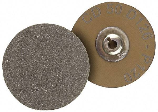 PFERD - 3" Disc Diam, 120 Grit, Diamond Quick Change Disc - Type S Attaching System, Coated, Brown, Medium Grade, 6,300 RPM, D126 Series - Makers Industrial Supply