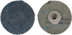 Tru-Maxx - 3" Disc Diam, 24 Grit, Zirconia Alumina Quick Change Disc - Type S Attaching System, Coated, Blue, Very Coarse Grade - Makers Industrial Supply