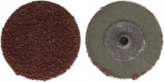 Tru-Maxx - 2" Disc Diam, 24 Grit, Aluminum Oxide Quick Change Disc - Type S Attaching System, Coated, Maroon, Very Coarse Grade - Makers Industrial Supply