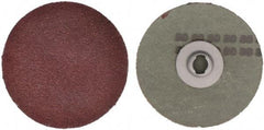 Tru-Maxx - 3" Disc Diam, 80 Grit, Aluminum Oxide Quick Change Disc - Type S Attaching System, Coated, Maroon, Medium Fine Grade - Makers Industrial Supply