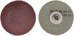 Tru-Maxx - 3" Disc Diam, 50 Grit, Aluminum Oxide Quick Change Disc - Type S Attaching System, Coated, Maroon, Coarse Grade - Makers Industrial Supply