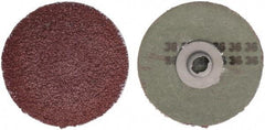 Tru-Maxx - 3" Disc Diam, 36 Grit, Aluminum Oxide Quick Change Disc - Type S Attaching System, Coated, Maroon, Coarse Grade - Makers Industrial Supply