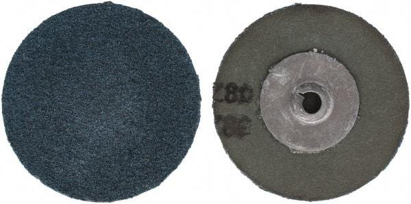 Tru-Maxx - 2" Disc Diam, 80 Grit, Zirconia Alumina Quick Change Disc - Type S Attaching System, Coated, Blue, Medium Fine Grade - Makers Industrial Supply