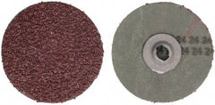 Tru-Maxx - 3" Disc Diam, 24 Grit, Aluminum Oxide Quick Change Disc - Type S Attaching System, Coated, Maroon, Very Coarse Grade - Makers Industrial Supply