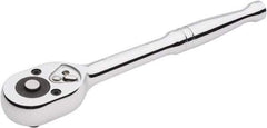 Crescent - 3/8" Drive Pear Head Quick-Release Ratchet - Chrome Finish, 7-3/4" OAL, 72 Gear Teeth - Makers Industrial Supply