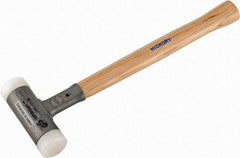 HALDER - 19 oz Head 1-3/8" Face Diam Steel Dead Blow Hammer - 13" OAL, Hickory Handle - Makers Industrial Supply