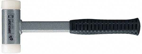 HALDER - 32 oz Head 1-3/4" Face Diam Nylon Dead Blow Hammer - 12" OAL, Steel Handle - Makers Industrial Supply