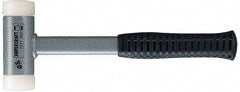 HALDER - 20 oz Head 1-3/16" Face Diam Nylon Dead Blow Hammer - 11-3/8" OAL, Steel Handle - Makers Industrial Supply