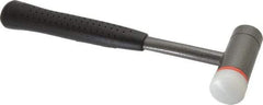 HALDER - 28 oz Head 1-3/8" Face Diam Nylon 2-in-1 Dead Blow Hammer - 11-1/2" OAL, Steel Handle - Makers Industrial Supply