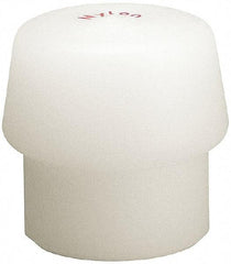 HALDER - 1-37/64" Face Diam, Grade Hard, White Hammer Tip/Face - Nylon - Makers Industrial Supply