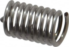 Recoil - #4-40 UNC, 0.28" OAL, Free Running Helical Insert - 8-7/8 Free Coils, Tanged, Stainless Steel, Bright Finish, 2-1/2D Insert Length - Makers Industrial Supply