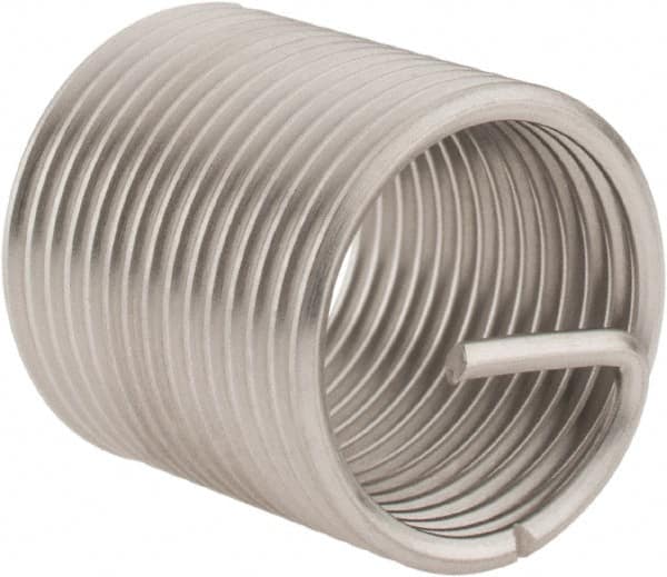 Recoil - 5/8-18 UNF, 0.938" OAL, Free Running Helical Insert - 14-1/8 Free Coils, Tanged, Stainless Steel, Bright Finish, 1-1/2D Insert Length - Makers Industrial Supply