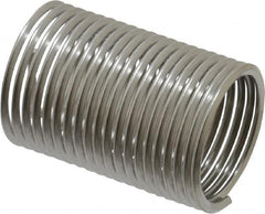 Recoil - 5/8-18 UNF, 1-1/4" OAL, Free Running Helical Insert - 19-1/4 Free Coils, Tanged, Stainless Steel, Bright Finish, 2D Insert Length - Makers Industrial Supply