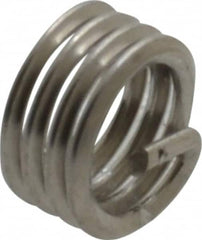 Recoil - #8-36 UNF, 0.164" OAL, Free Running Helical Insert - 3-7/8 Free Coils, Tanged, Stainless Steel, Bright Finish, 1D Insert Length - Makers Industrial Supply