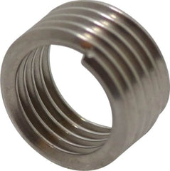 Recoil - M7x1.00 Metric Coarse, 7mm OAL, Free Running Helical Insert - 4-7/8 Free Coils, Tanged, Stainless Steel, Bright Finish, 1D Insert Length - Makers Industrial Supply