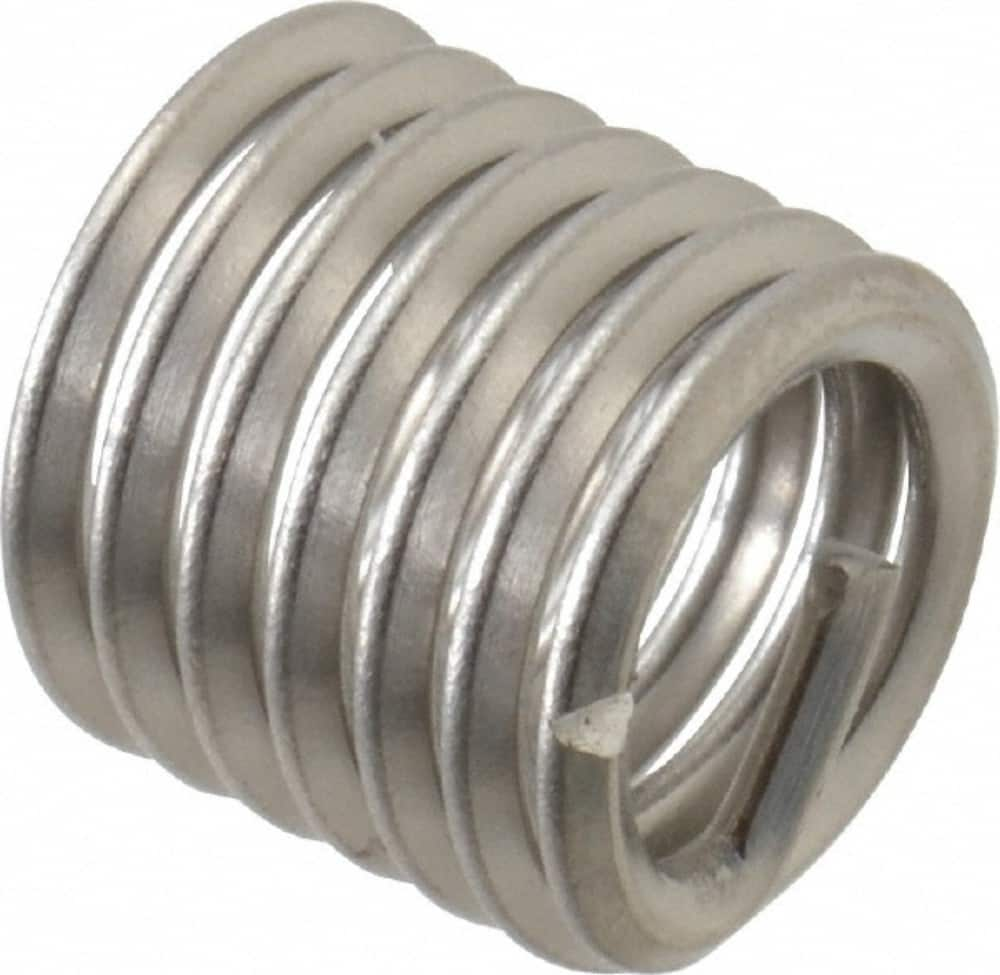 Recoil - 5/16-18 Metric Coarse, 0.469" OAL, Free Running Helical Insert - 6-5/8 Free Coils, Tanged, Stainless Steel, 1-1/2D Insert Length - Makers Industrial Supply