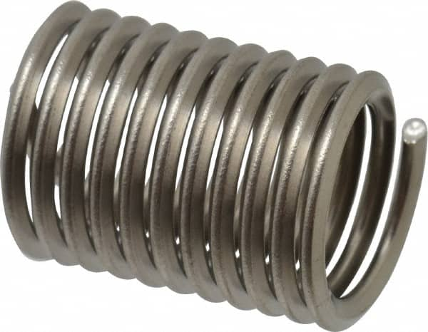 Recoil - 1/2-13 UNC, 1" OAL, Free Running Helical Insert - 11 Free Coils, Tanged, Stainless Steel, 2D Insert Length - Exact Industrial Supply