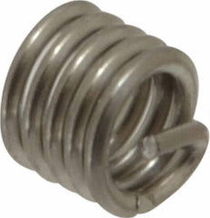 Recoil - #4-40 UNC, 0.168" OAL, Free Running Helical Insert - 4-3/4 Free Coils, Tanged, Stainless Steel, 1-1/2D Insert Length - Exact Industrial Supply