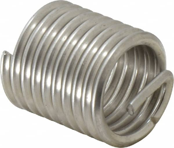 Recoil - 3/4-10 UNC, 1-1/8" OAL, Free Running Helical Insert - 9-3/8 Free Coils, Tanged, Stainless Steel, 1-1/2D Insert Length - Makers Industrial Supply