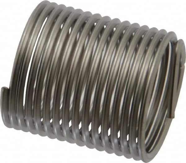 Recoil - 1-12 UNF, 1-1/2" OAL, Free Running Helical Insert - 15 Free Coils, Tanged, Stainless Steel, 1-1/2D Insert Length - Makers Industrial Supply