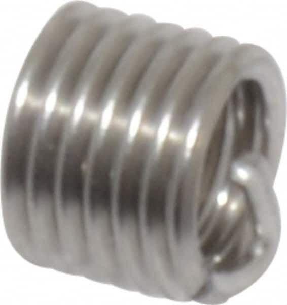 Recoil - M4x0.70 Metric Coarse, 6" OAL, Free Running Helical Insert - 6-1/8 Free Coils, Tanged, Stainless Steel, 1-1/2D Insert Length - Exact Industrial Supply