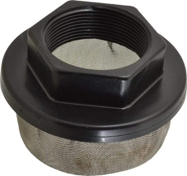 Flow Ezy Filters - 30 Mesh, 189 LPM, 50 GPM, 4.2" Diam, Female Pipe Mounted Suction Screen Strainer - 2 Port NPT, 2.6" Long - Makers Industrial Supply