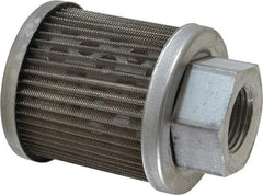 Flow Ezy Filters - 60 Mesh, 11 LPM, 3 GPM, 2.1" Diam, Female Suction Strainer without Bypass - 1/2 Port NPT, 2.7" Long - Makers Industrial Supply