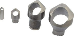 M.A. Ford - 4 Piece, 3/16 to 1-1/8" Head Diam, 82° Included Angle, Single End Countersink Set - Makers Industrial Supply