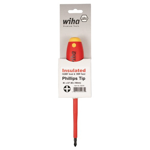 Insulated Cushion Grip Phillips Screwdriver #3 × 150 mm In Carded Hanger - Makers Industrial Supply