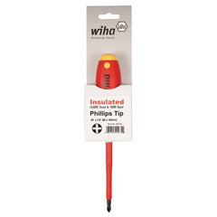 Insulated Cushion Grip Phillips Screwdriver #2 × 100 mm In Carded Hanger - Makers Industrial Supply